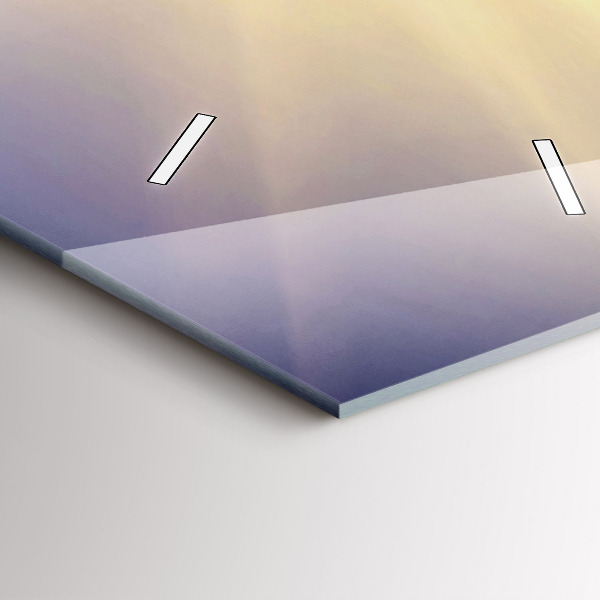 Modern vertical wall clock Mountain landscape