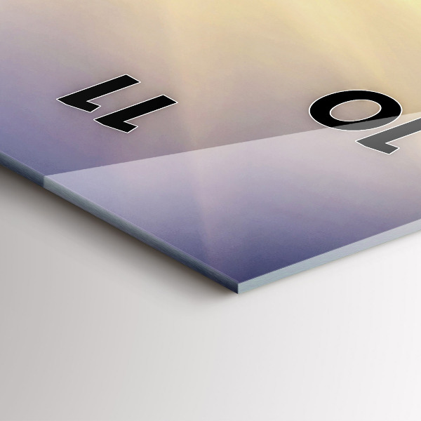 Modern vertical wall clock Mountain landscape