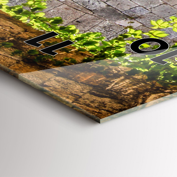 Modern vertical wall clock Picturesque street of Rhodes