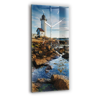 Modern vertical wall clock Annisquam Lighthouse
