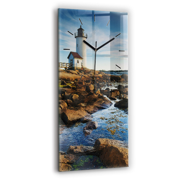 Modern vertical wall clock Annisquam Lighthouse