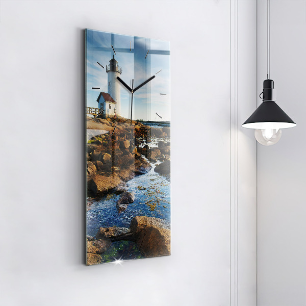 Modern vertical wall clock Annisquam Lighthouse