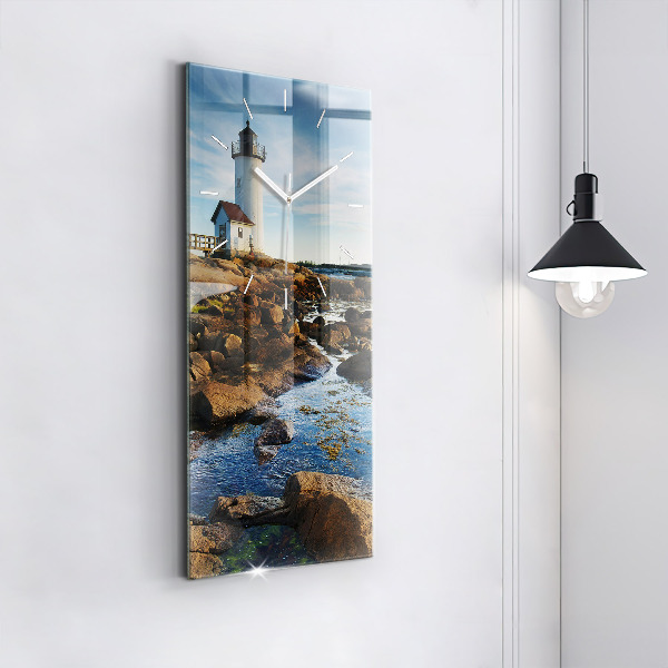 Modern vertical wall clock Annisquam Lighthouse