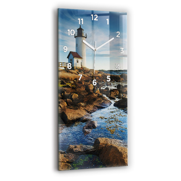 Modern vertical wall clock Annisquam Lighthouse