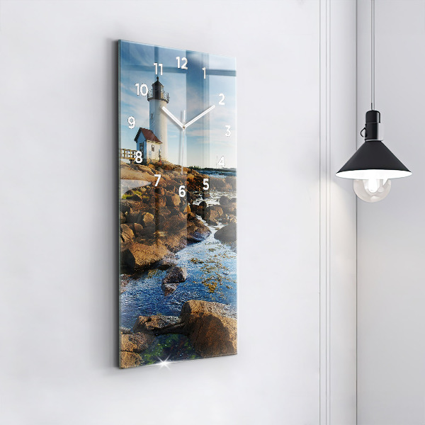 Modern vertical wall clock Annisquam Lighthouse