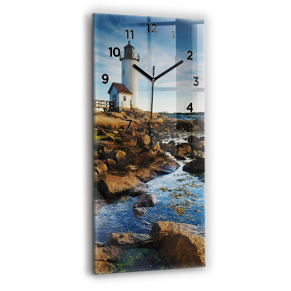 Modern vertical wall clock Annisquam Lighthouse