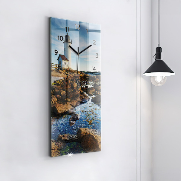 Modern vertical wall clock Annisquam Lighthouse