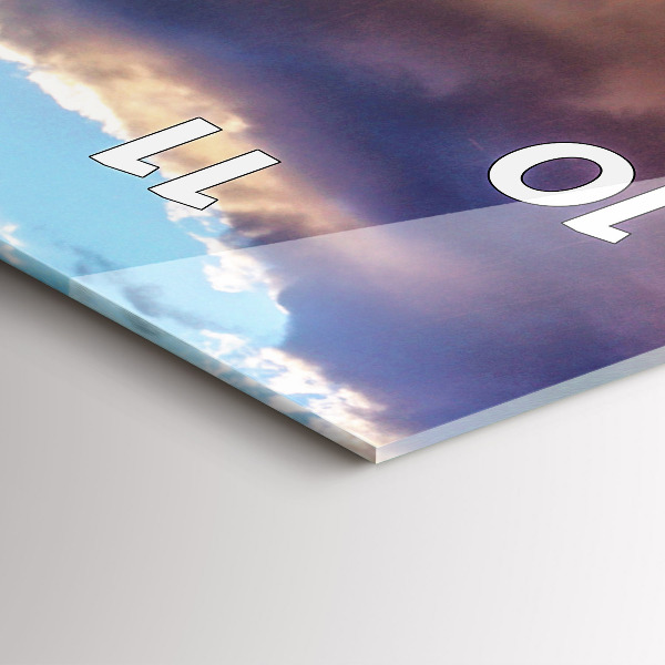 Modern vertical wall clock Waterfall in Iceland