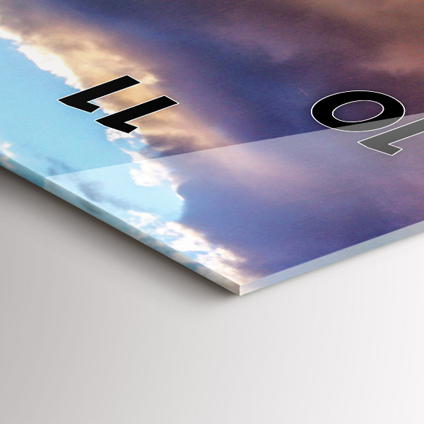 Modern vertical wall clock Waterfall in Iceland