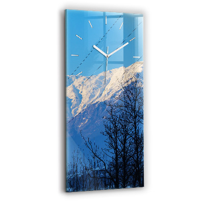 Modern vertical wall clock Mountain view