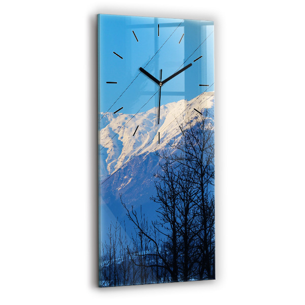 Modern vertical wall clock Mountain view