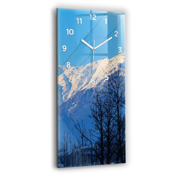 Modern vertical wall clock Mountain view