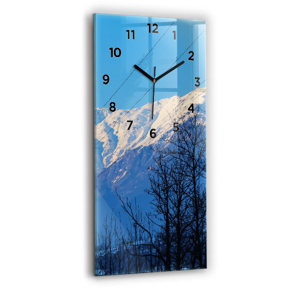 Modern vertical wall clock Mountain view