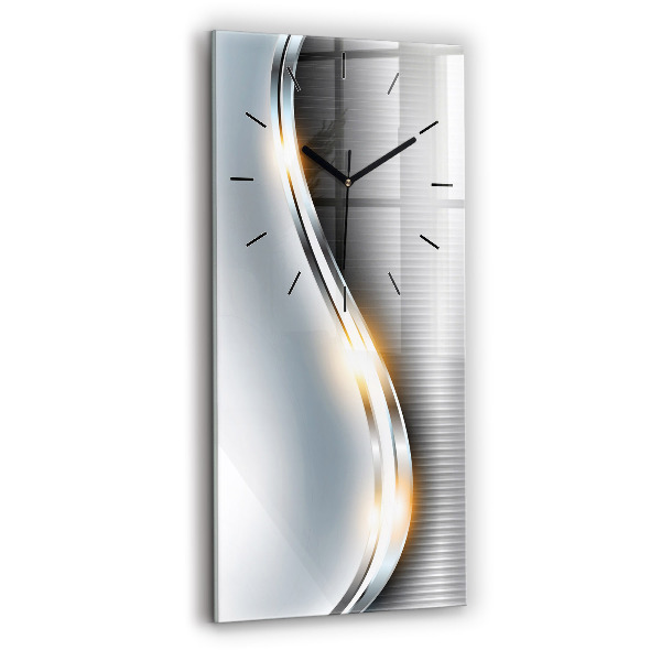 Modern vertical wall clock Metal abstraction