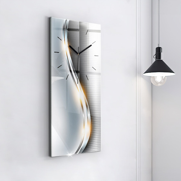 Modern vertical wall clock Metal abstraction