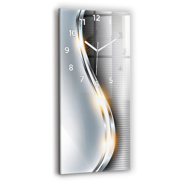 Modern vertical wall clock Metal abstraction