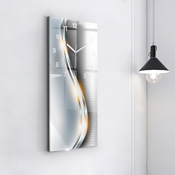 Modern vertical wall clock Metal abstraction