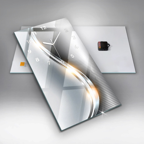 Modern vertical wall clock Metal abstraction