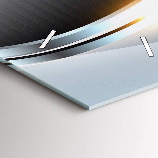 Modern vertical wall clock Metal abstraction