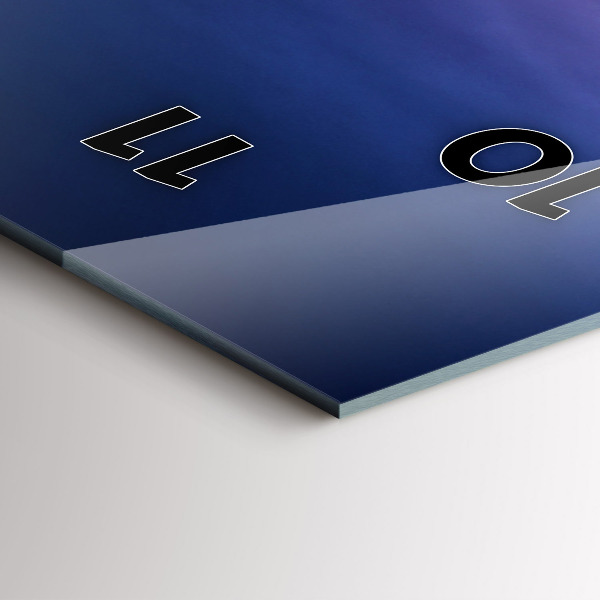 Modern vertical wall clock New York and the sunset