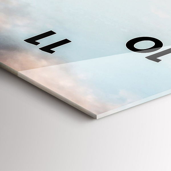 Modern vertical wall clock Panorama with the Eiffel Tower
