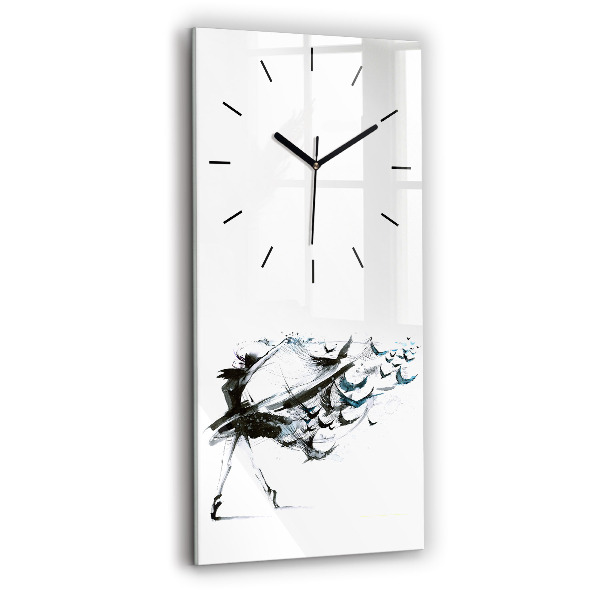 Modern vertical wall clock Woman dancing ballet