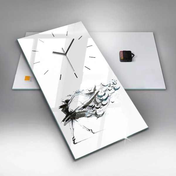 Modern vertical wall clock Woman dancing ballet