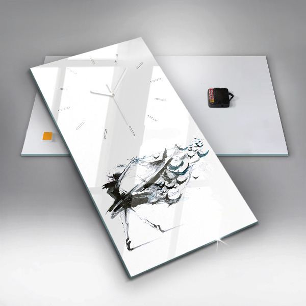 Modern vertical wall clock Woman dancing ballet