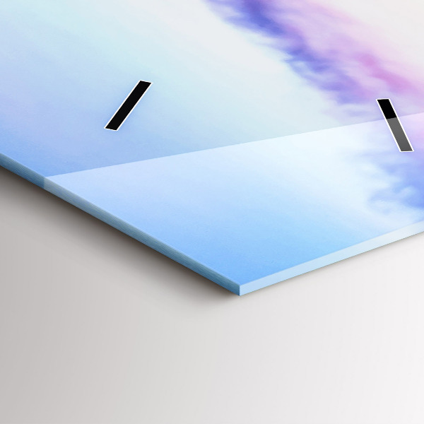 Modern vertical wall clock The bridge in the port in the evening