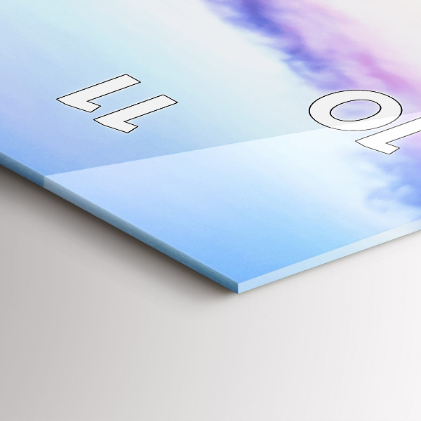 Modern vertical wall clock The bridge in the port in the evening