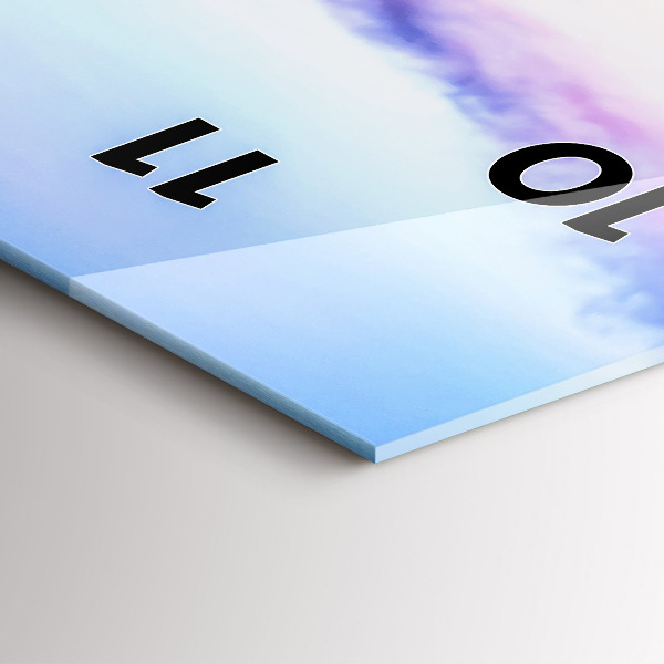 Modern vertical wall clock The bridge in the port in the evening