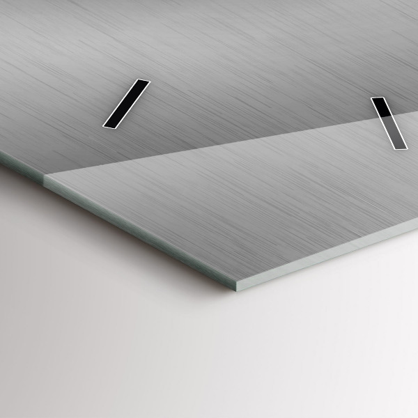 Modern vertical wall clock Gray metal abstraction