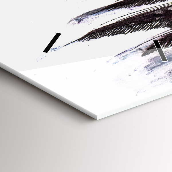 Modern vertical wall clock Painted Birds