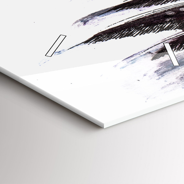 Modern vertical wall clock Painted Birds