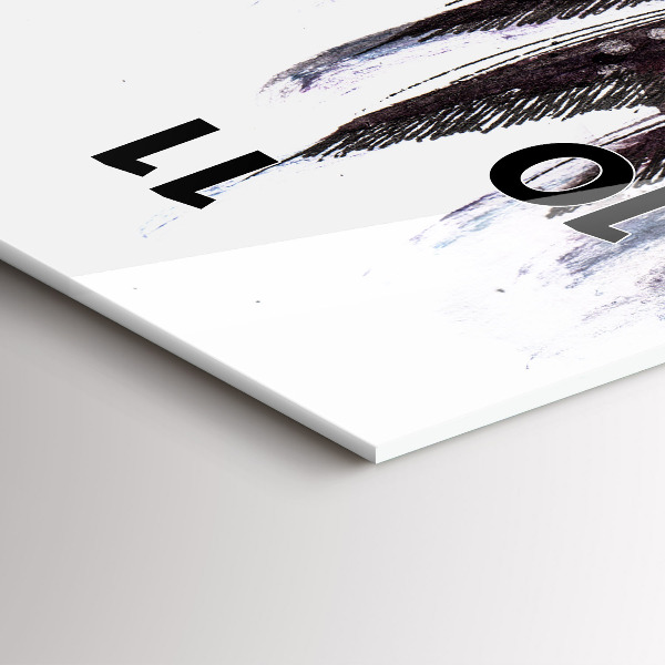 Modern vertical wall clock Painted Birds