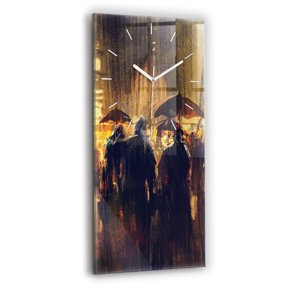 Modern vertical wall clock Impressionism in art Market Square