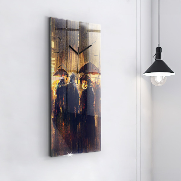 Modern vertical wall clock Impressionism in art Market Square