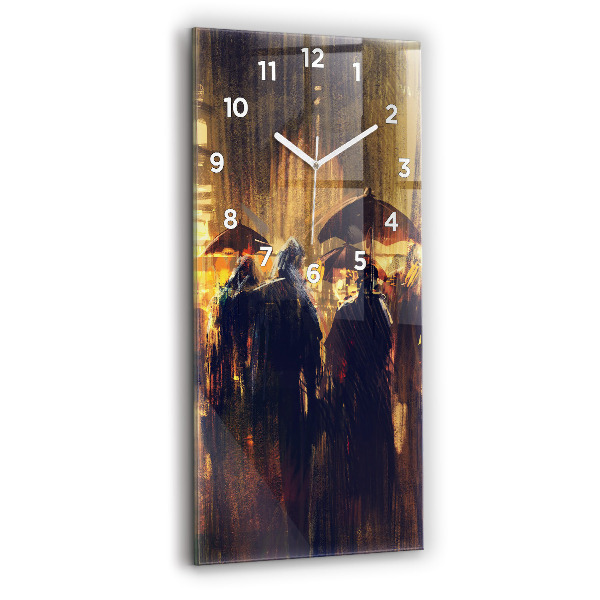 Modern vertical wall clock Impressionism in art Market Square