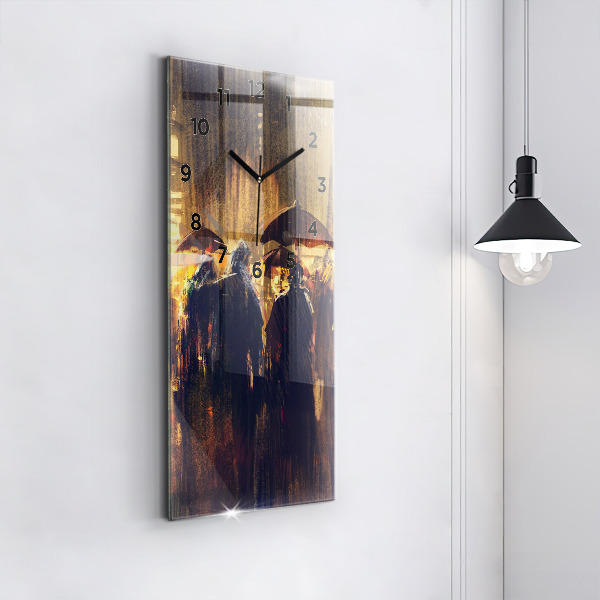 Modern vertical wall clock Impressionism in art Market Square