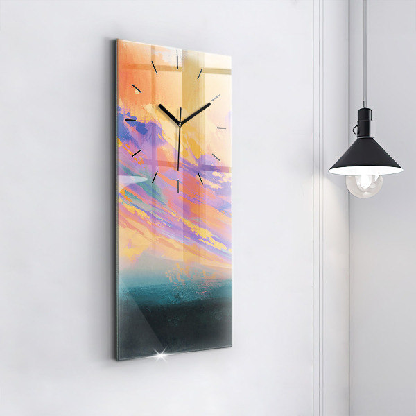 Modern vertical wall clock Platonic love
