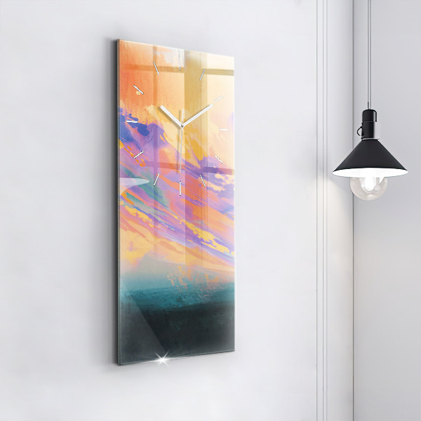 Modern vertical wall clock Platonic love