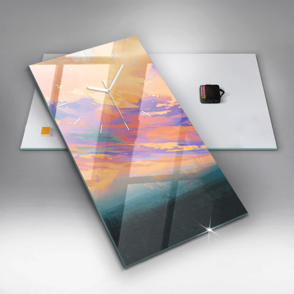 Modern vertical wall clock Platonic love