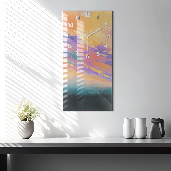 Modern vertical wall clock Platonic love