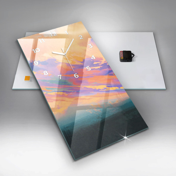 Modern vertical wall clock Platonic love