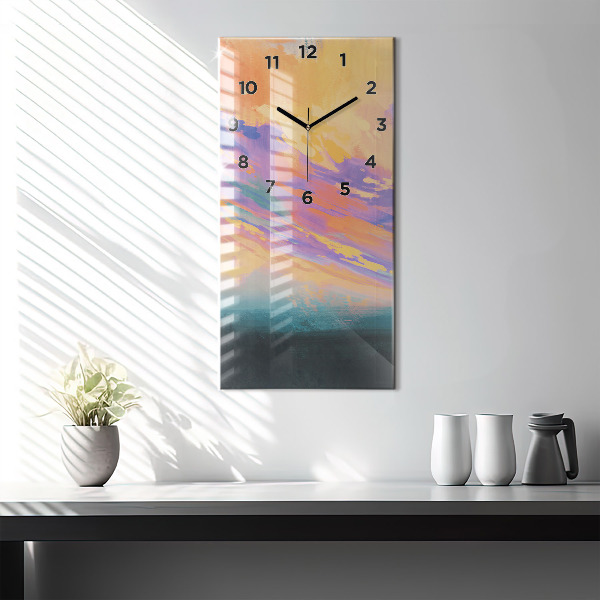 Modern vertical wall clock Platonic love