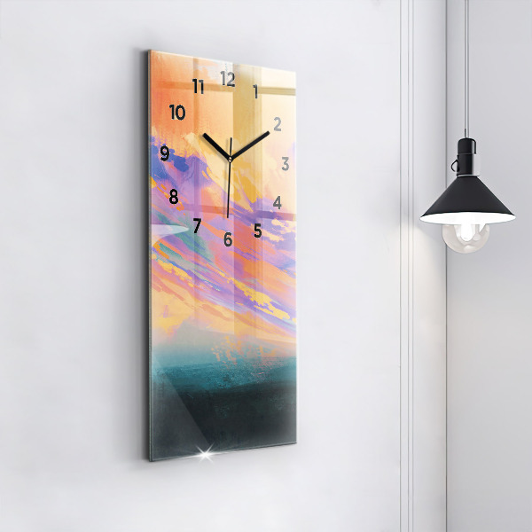Modern vertical wall clock Platonic love