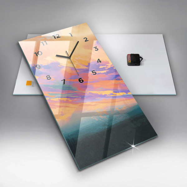 Modern vertical wall clock Platonic love