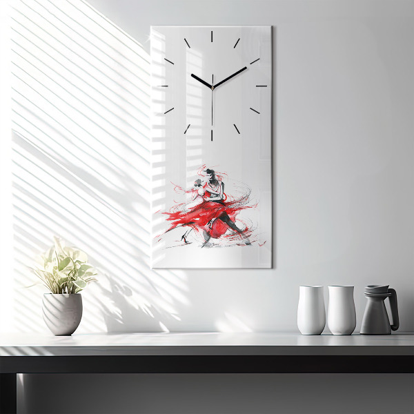 Modern vertical wall clock Dancing couple