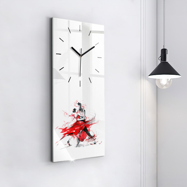 Modern vertical wall clock Dancing couple