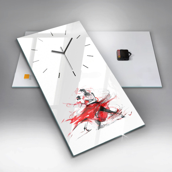 Modern vertical wall clock Dancing couple